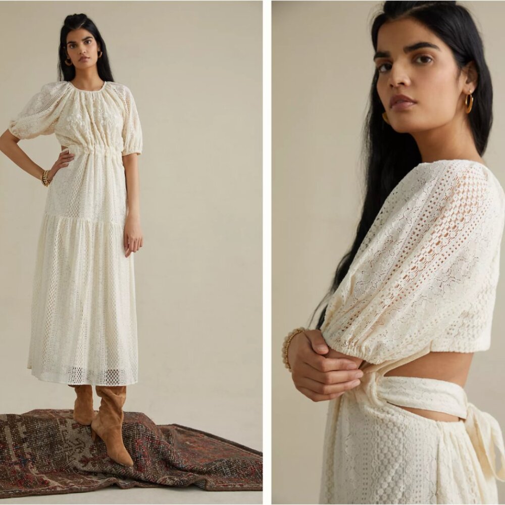 NWT Anthropologie White Lace Dress